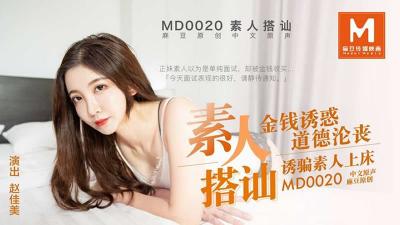 MD0020素人搭讪，金钱诱惑道德沦丧诱骗素人上床赵佳美}
